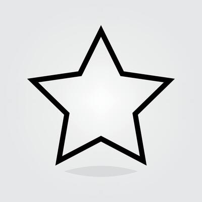 Star icon line illustration abstract design