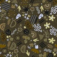 seamless pattern flat abstract doodle design vector