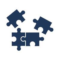 puzzle icons Flat style design vector