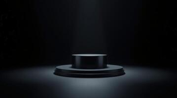 Geometric Composition with a Dark Minimalist Theme photo