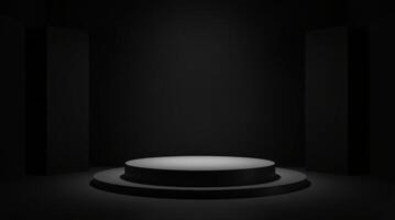 Clean Neutral Background with Abstract Shapes for Product Showcase photo