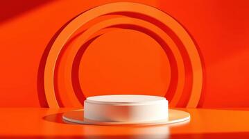 Pop Art Inspired Minimalist Display with Vibrant Circular Background photo