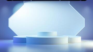 Luxury Minimalist Scene with Geometric Display for Branding photo