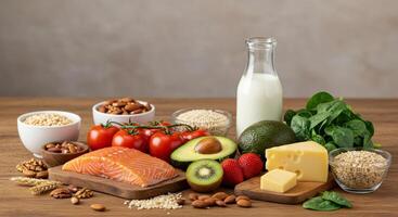 Fresh Ingredients Laid Out for a Healthy Meal. photo