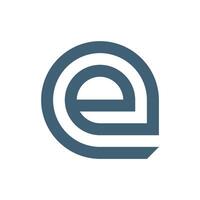 Abstract Lines Lowercase Initial Letter E Logo Icon Template Flat Illustration Design vector