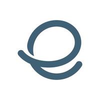 Bold Line Letter E Logo Icon Template Flat Illustration Design vector