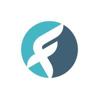 Circle Shape Decorative Letter F Logo Template illustration design vector