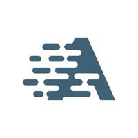 Fast Pixel Letter A Logo Template illustration design vector