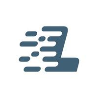 Fast Pixel Letter L Logo Template Illustration Design. EPS 10. vector