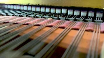 Inside View of The Keys and String Actions of A Baby Grand Piano Being Played. video
