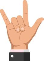 Hand gesture representing love with fingers forming a heart shape in a flat and minimal design style art vector