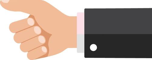 Hand gesturing with a thumbs-up sign in a minimal flat design style showcasing positivity and encouragement in art vector