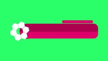 Animation red and white message box on green background. video