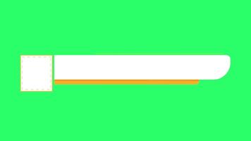 Animation 3D white message box on green background. video