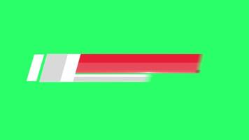 Animation red message box on green background. video
