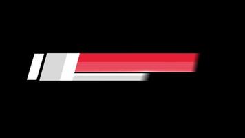 Animation red message box on black background video