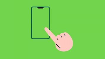 Scrolling Phone animation isolated on green screen background video