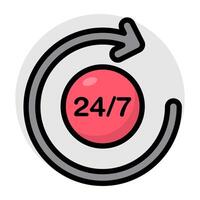 Creative design of round the clock vector