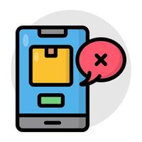 A unique icon of order cancel vector