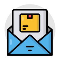 A design icon of mail vector