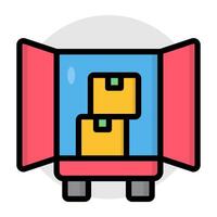 Perfect design icon of cargo loading vector