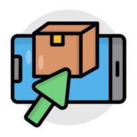 Perfect design of mobile parcel vector