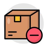 Perfect design icon of remove parcel vector