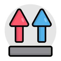 Trendy design icon of upward arrows vector