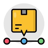 Parcel network in trendy design vector