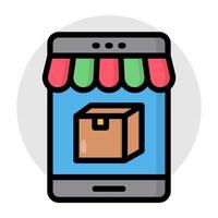 Perfect design icon of mobile parcel shop vector