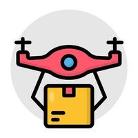 Modern design of drone delivery vector