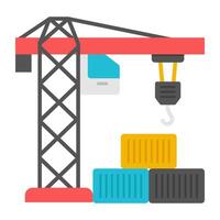 Modern design of container lifting vector
