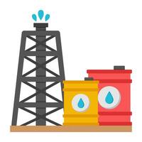 Editable design of oil tank vector