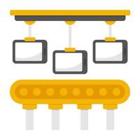 Trendy design of mobile packing robot vector