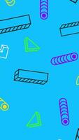 Memphis Design Abstract Animated Background video
