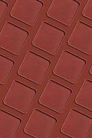 Minimal pattern eye shadow intense rust trend color swatches with shadow, monochrome photo, compact refill eyeshadow, shiny colored powder fo makeup, square shape pack, beauty cosmetic texture,linear photo