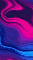 Neon Wavy Line Loop Cyan Background video