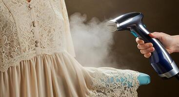 Steaming a Delicate Lace Dress to Perfection for a Flawless and Elegant Look photo