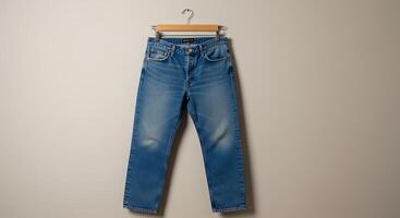 Classic StraightLeg Denim Jeans photo