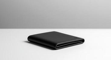 Sleek and Minimalist Black Leather Wallet for Modern Men photo