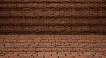 A Rustic Brick Wall and Floor photo