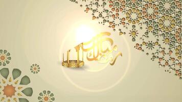 Elegant Design of Geometric Patterns and Lantern for Celebrating Ramadan and Festivities video