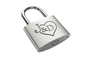 Unique love lock symbolizing commitment and connection in a romantic setting png