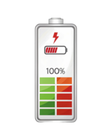Battery icon indicating full charge status during digital device usage png