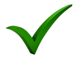 Large green checkmark symbol representing approval and confirmation in various contexts png