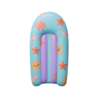 Cute Inflatable Pool Raft with Starfish and Shells Design png