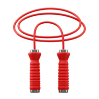 red jump rope with elegant design on transparent background png