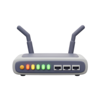 Modern Wi-Fi Router Illustration with Lights Signalling Internet Connection png