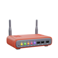 Modern Wireless Router Network Connection Device on a White Background png