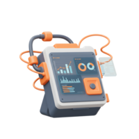 Analyzing Business Data with a Modern Cartoon Style Dashboard Interface png